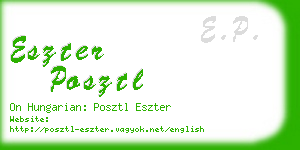 eszter posztl business card